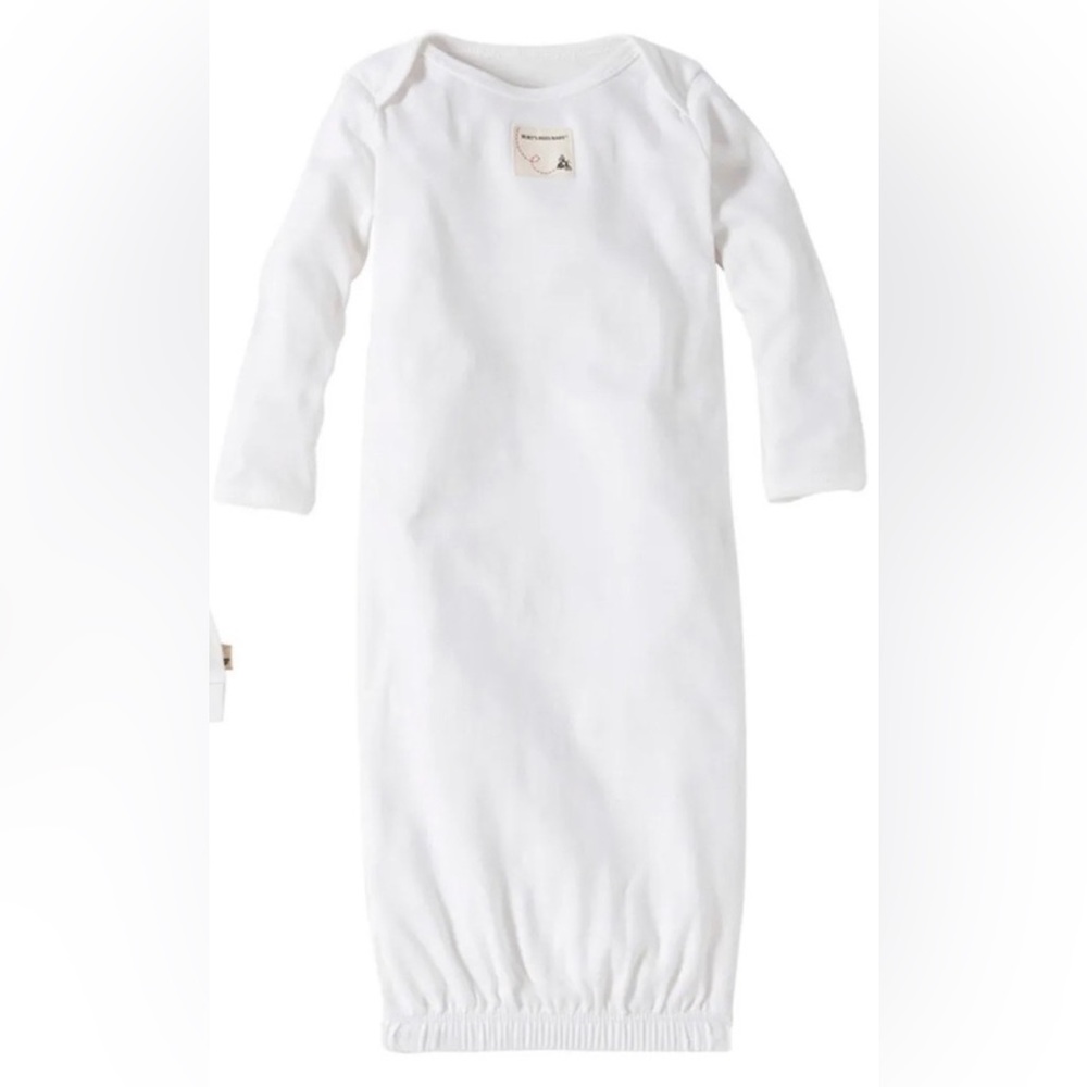 Burt’s Bees Newborn Baby Layette White Sleeper Gown